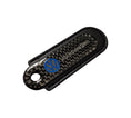 Load image into Gallery viewer, VW Black Carbon Fibre/Leather Key Ring - Accessories
