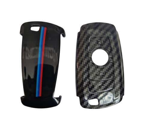 BMW Black Carbon Fibre effect Key Fob Cover - Accessories