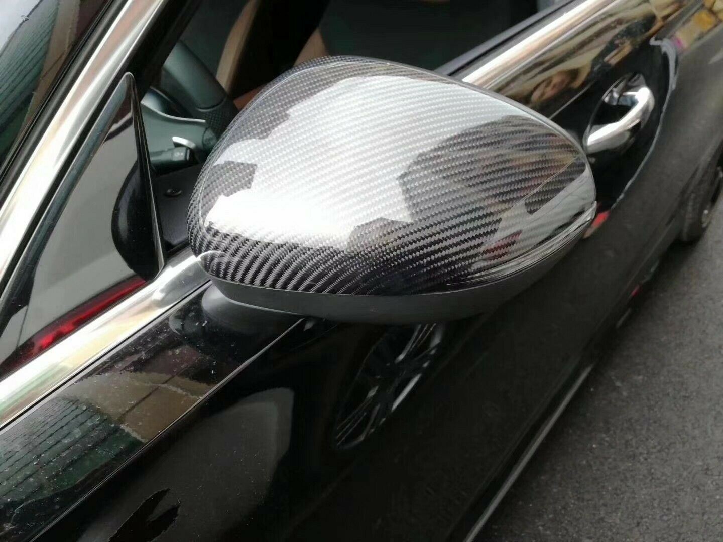 Mercedes A-Class Carbon Fibre Wing Mirror Covers Fiber W177 2018+ overlay