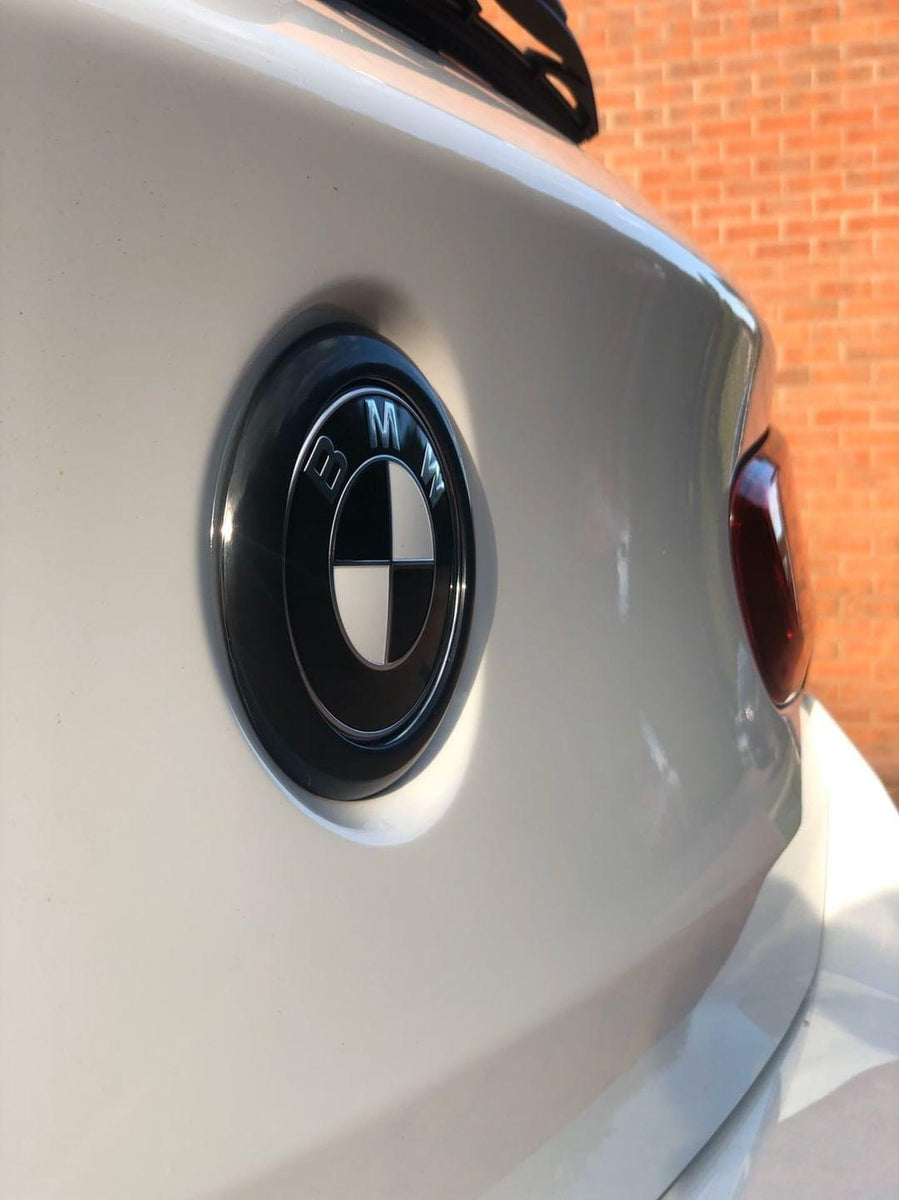 SORTZ Kompatibel mit BMW 1er F20/F21 2011–2019, Auto-Emblem-Ring, Logo,  Rahmenabdeckung, Zierleiste, Karbon/matt/glänzend schwarz (Color : Matte  Black, Size : 1): : Auto & Motorrad