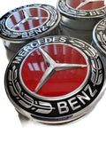 Red Mercedes Wheel Caps