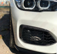 Load image into Gallery viewer, BMW M140i Front Fog Opening Garnishes (Canards) - Carbon Fibre - F21 F20
