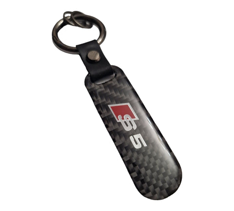 Audi S5 Carbon Fibre Key Ring - Audi Accessories Keychain