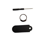 Audi Black Carbon Fibre/Leather Key Ring - Accessories