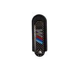M-Tech Carbon Fibre Black Leather Key Ring - BMW Accessories