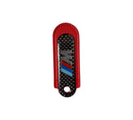 M-Tech Carbon Fibre Red Leather Key Ring - BMW Accessories