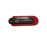 Mercedes Red Carbon Fibre/Leather Key Ring - Accessories
