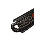Audi RS Black Carbon Fibre/Leather Key Ring - Accessories