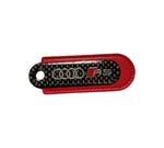 Audi RS Red Carbon Fibre/Leather Key Ring - Accessories