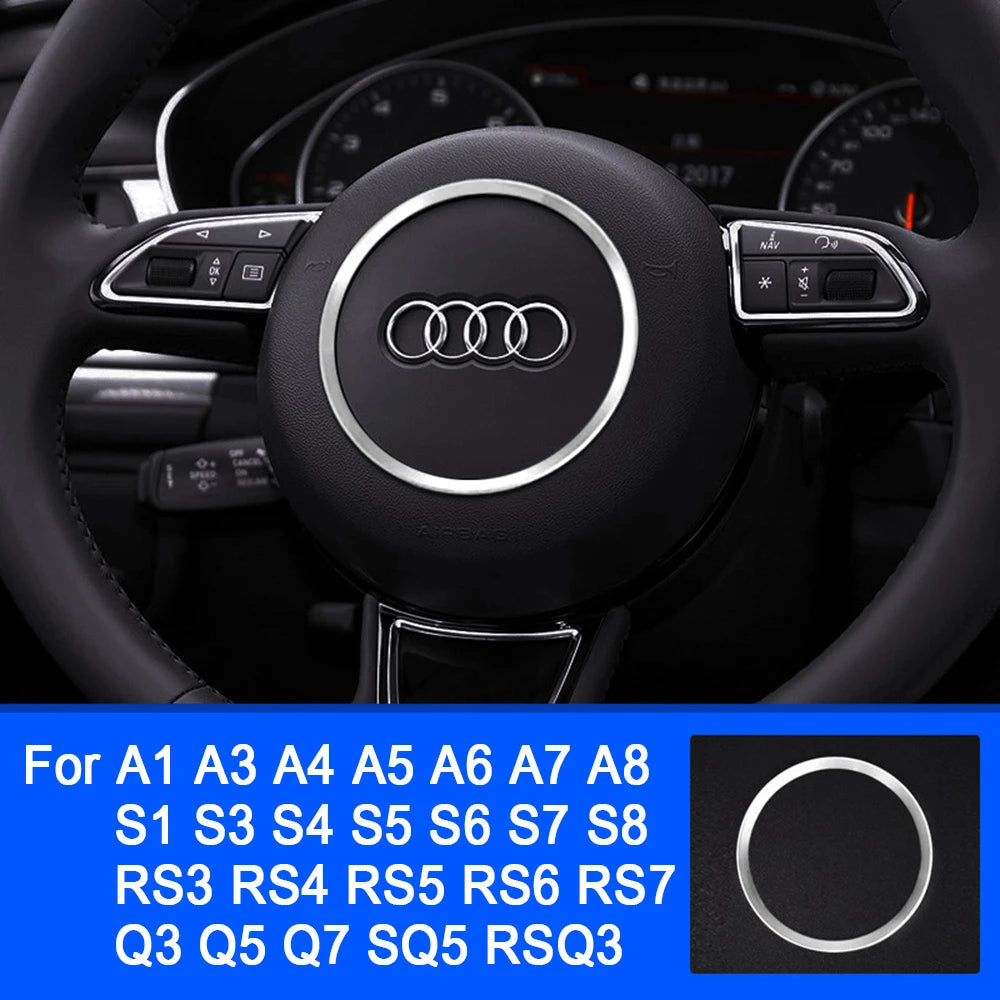 Audi Diamond Steering Wheel Trim Red / Blue / Silver - Audi A3 A4 A5 A –  Custom My Ride