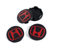 Load image into Gallery viewer, Honda Centre Wheel Caps Black/Red Wheel Caps 68mm
