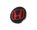 Load image into Gallery viewer, Honda Centre Wheel Caps Black/Red Wheel Caps 68mm
