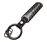 Mugen Black Carbon Fibre/Leather Key Ring - Accessories Honda keychain