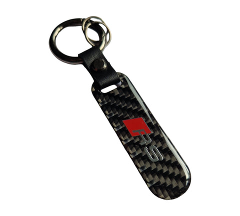 RS Carbon Fibre Key Ring - Audi Accessories S1 S3 S4 S5 RS3 RS4 RS6