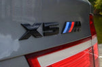 BMW X5M REAR TRUNK BLACK EMBLEM BADGE - GLOSS BLACK E53 E70 F15 G05