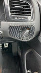 VW Golf MK7 Light Switch Control Cover - Carbon Fibre
