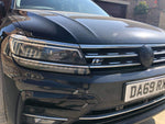 VW Tiguan Gloss Black Front and Rear Badge Cover 21-21 MK2